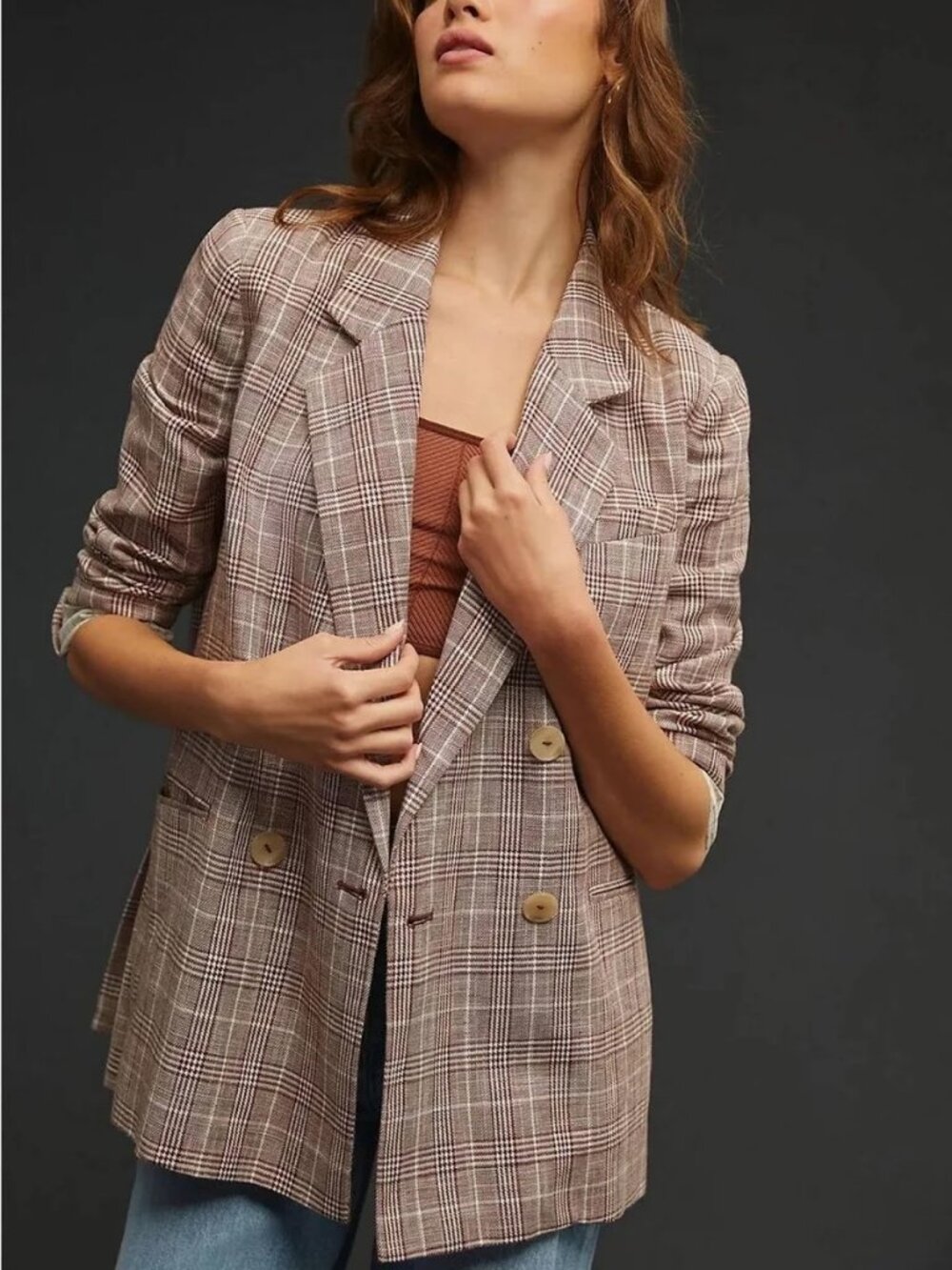 *NWT* Maeve double breasted light-weight blazer